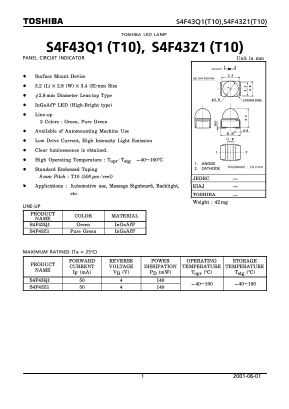 S4F43Z1T10 Datasheet PDF Toshiba
