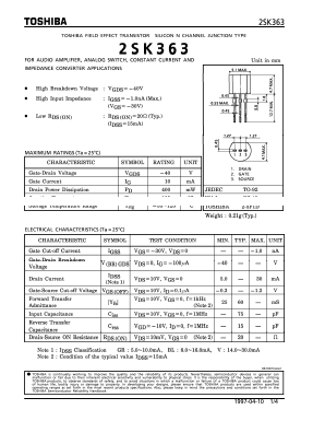 K363 Datasheet PDF Toshiba