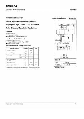 K1356 Datasheet PDF Toshiba