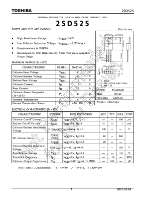 D525O Datasheet PDF Toshiba