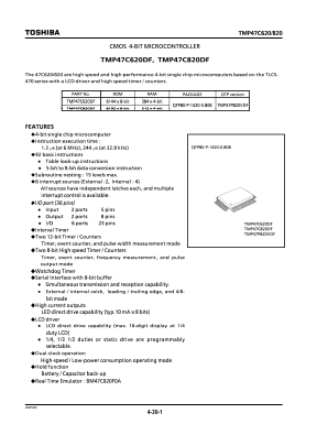 TMP47C820 Datasheet PDF Toshiba