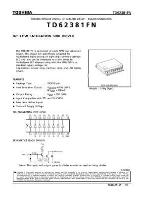 TD62381FN Datasheet PDF Toshiba
