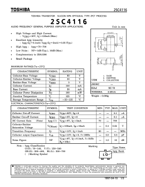 2SC4116-GR Datasheet PDF Toshiba