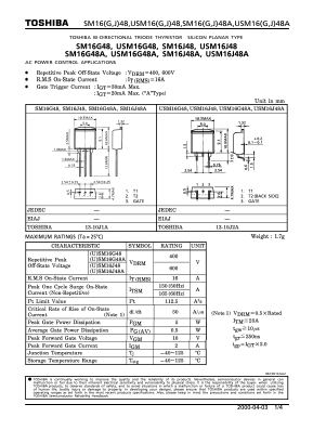 USM16J48 Datasheet PDF Toshiba