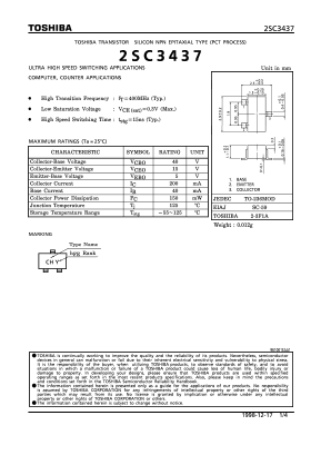 2SC3437 Datasheet PDF Toshiba