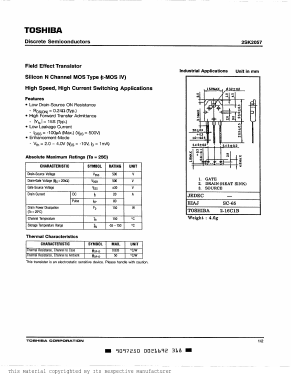 2SK2057 Datasheet PDF Toshiba