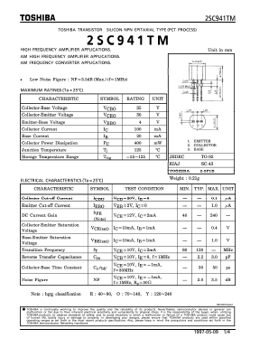 2SC941-R Datasheet PDF Toshiba