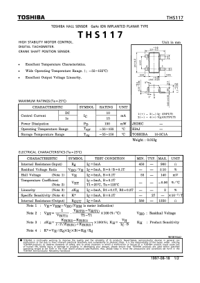 THS117 Datasheet PDF Toshiba
