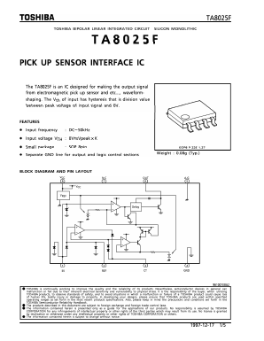 TA8025P Datasheet PDF Toshiba