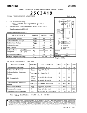 C3419 Datasheet PDF Toshiba