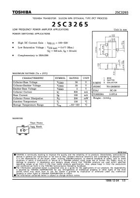 2SC3265 Datasheet PDF Toshiba