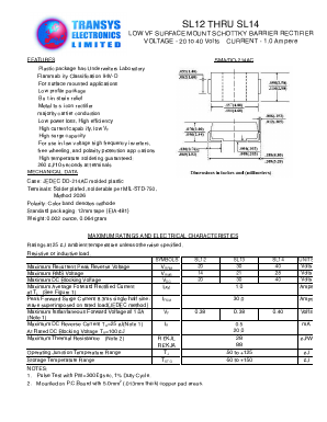 SL14 Datasheet PDF Transys Electronics Limited