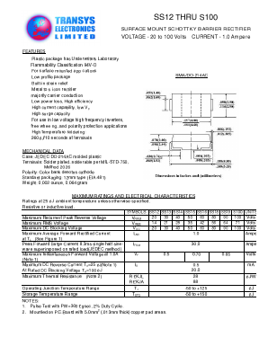 SS13 Datasheet PDF Transys Electronics Limited