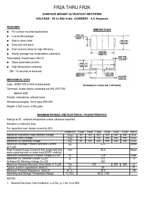 FR2A Datasheet PDF Transys Electronics