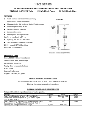 1.5KE10A Datasheet PDF Transys Electronics