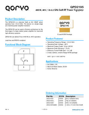 QPD2195SQ Datasheet PDF TriQuint Semiconductor