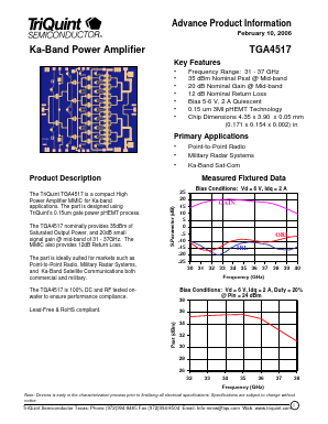 TGA4517 Datasheet PDF TriQuint Semiconductor