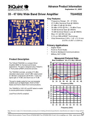 TGA4522 Datasheet PDF TriQuint Semiconductor