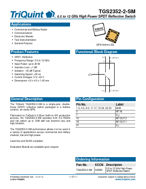 TGS2352-2-SM Datasheet PDF TriQuint Semiconductor