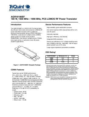 AGR19180EF Datasheet PDF TriQuint Semiconductor