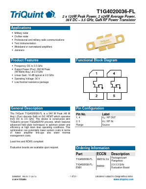 T1G4020036-FL Datasheet PDF TriQuint Semiconductor
