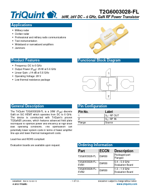 T2G6003028-FL Datasheet PDF TriQuint Semiconductor