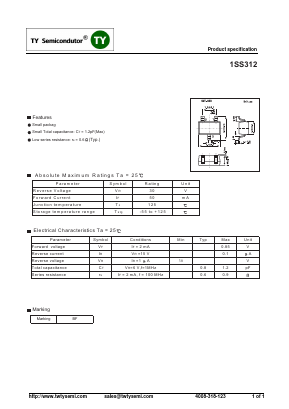 1SS312 Datasheet PDF TY Semiconductor