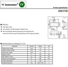 2SA1738 Datasheet PDF TY Semiconductor