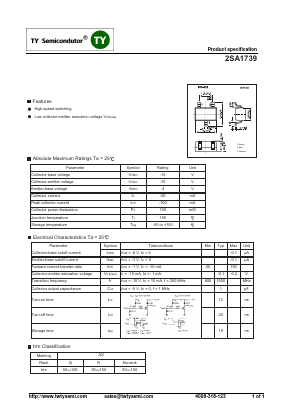 2SA1739 Datasheet PDF TY Semiconductor