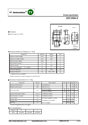 2SC3588-Z Datasheet PDF TY Semiconductor