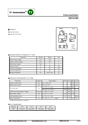 C4180 Datasheet PDF TY Semiconductor
