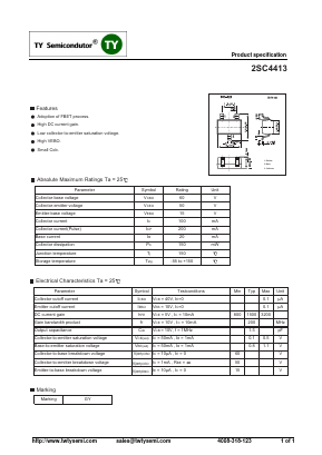 2SC4413 Datasheet PDF TY Semiconductor