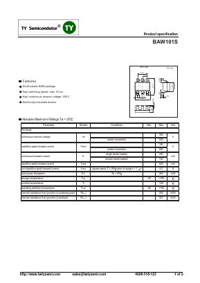BAW101S Datasheet PDF TY Semiconductor