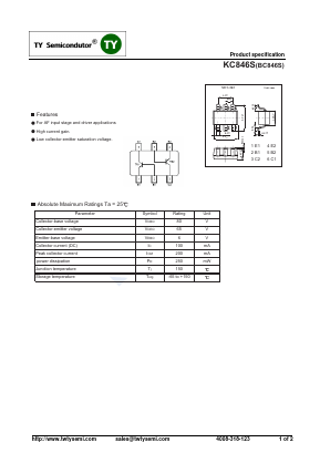 KC846S Datasheet PDF TY Semiconductor