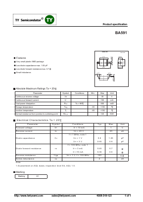 BA591 Datasheet PDF TY Semiconductor