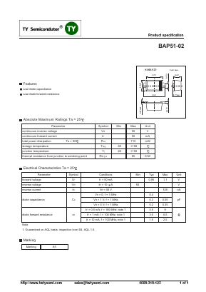 BAP51-02 Datasheet PDF TY Semiconductor