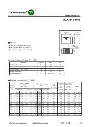 BZX284B36 Datasheet PDF TY Semiconductor