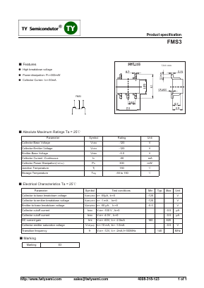 FMS3 Datasheet PDF TY Semiconductor