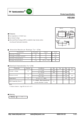 HSU88 Datasheet PDF TY Semiconductor