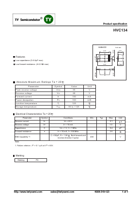 HVC134 Datasheet PDF TY Semiconductor