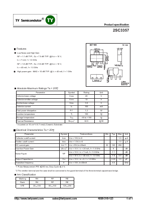 C3357 Datasheet PDF TY Semiconductor