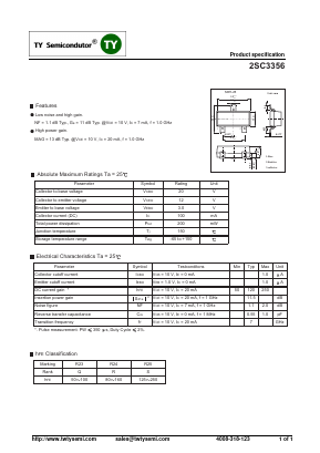 2SC3356 Datasheet PDF TY Semiconductor