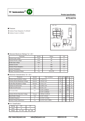 KTC4374 Datasheet PDF TY Semiconductor