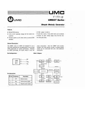 UM66T11S Datasheet PDF UMC Corporation