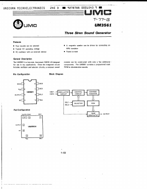 UM3561 Datasheet PDF UMC Corporation