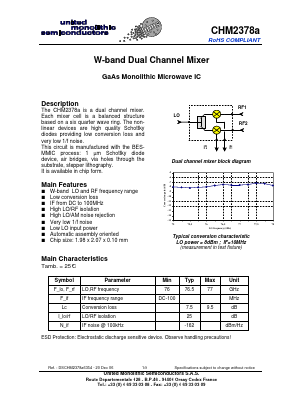 CHM2378A Datasheet PDF United Monolithic Semiconductors