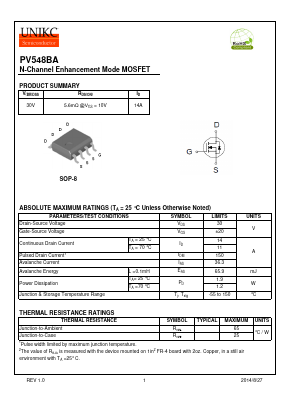 PV548BA Datasheet PDF Wuxi U-NIKC Semiconductor CO.,LTD
