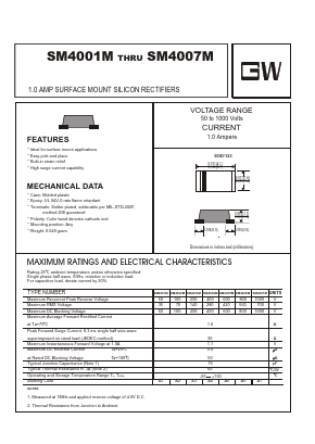 SM4001M Datasheet PDF UNIOHM CORPORATION