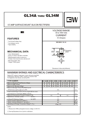 GL34G Datasheet PDF UNIOHM CORPORATION
