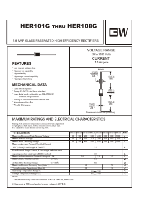HER101G Datasheet PDF UNIOHM CORPORATION